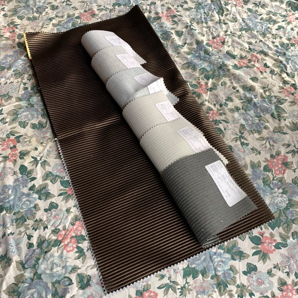 [Free If You Bundle $10+] Stripe Textured Pleather Fabric Sample Piece, Swatches - Picture 6 of 6
